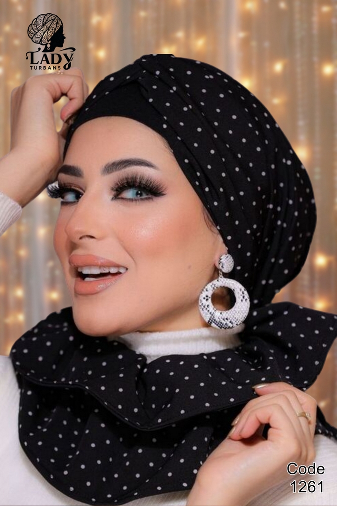 Turban  & Scarf Crocs one piece crepe material - Smile Turbans - 1555