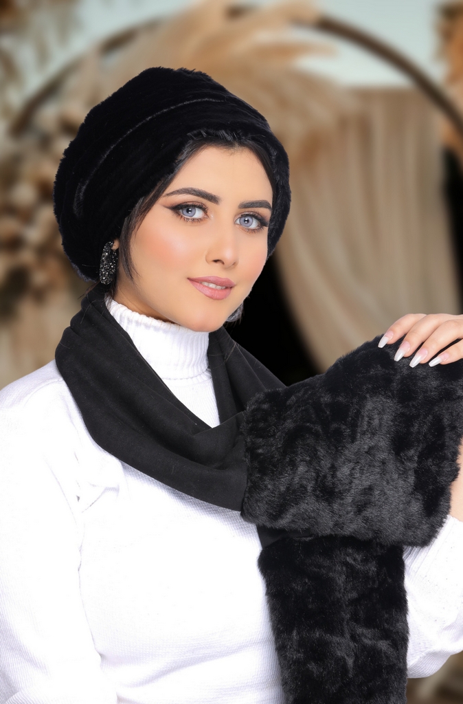 IceCap  & Scarf IceCap  Fur - Smile Turbans - 1628