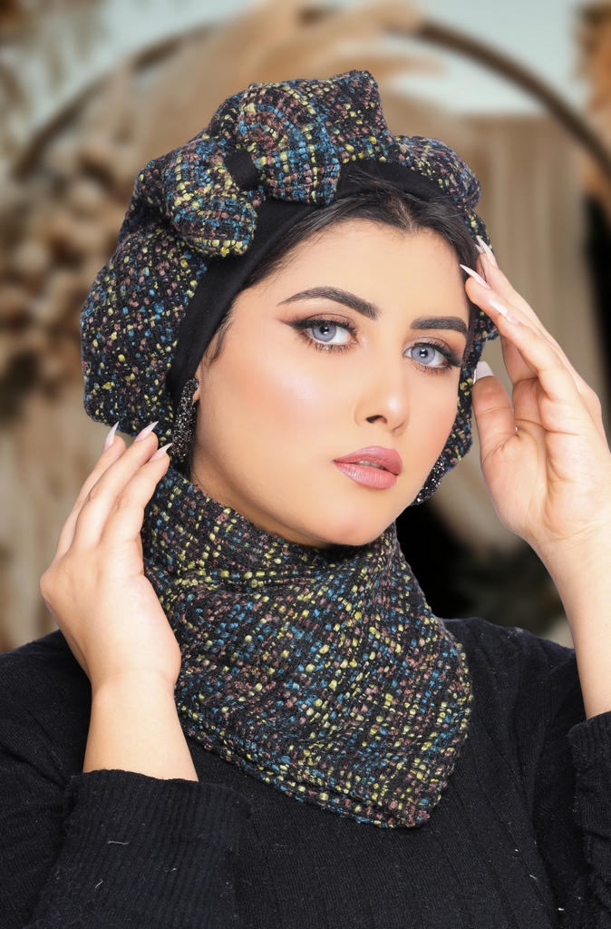 Beret & Scarf Beret knitwear - Smile Turbans - 1667