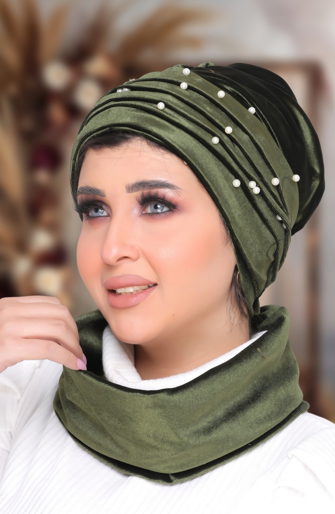 Turban  & Scarf Scotch velvet - Smile Turbans - 1696