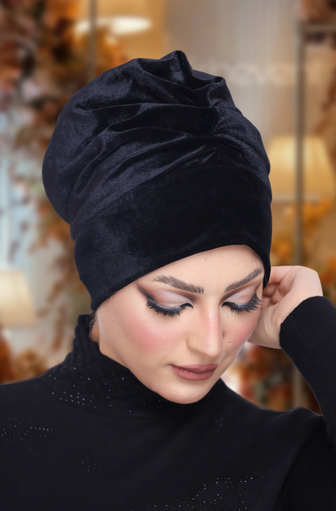 Turban  & Scarf Darby one piece velvet - Smile Turbans - 1697