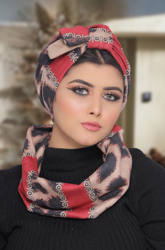 Turban  & Scarf Half a bow, one piece suede - Smile Turbans - 1763