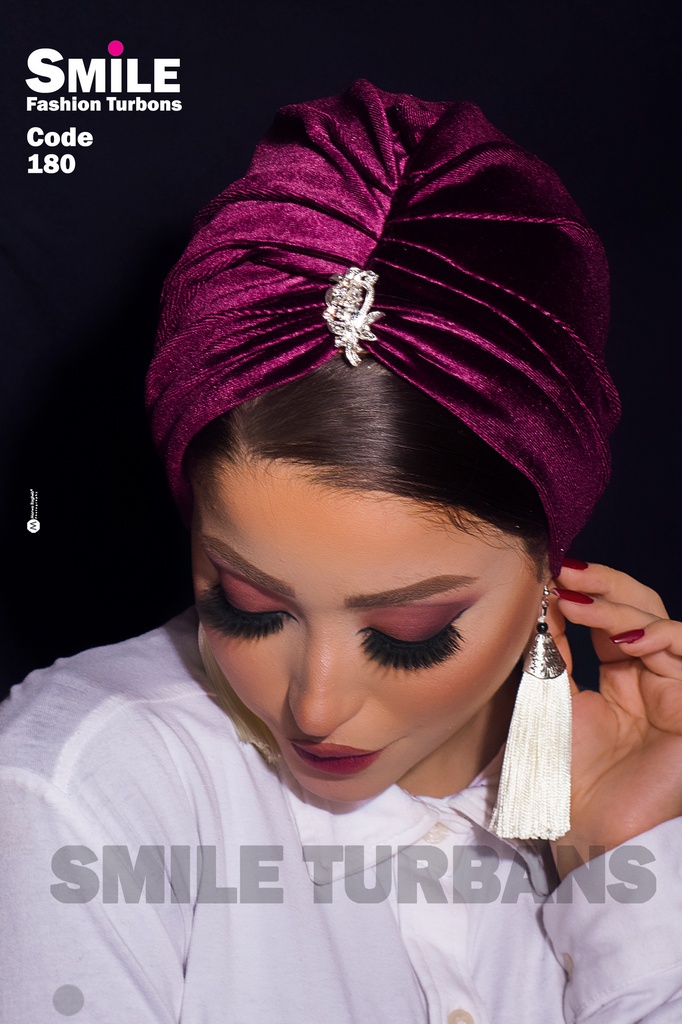 Turban brooch velvet - Smile Turbans - 180