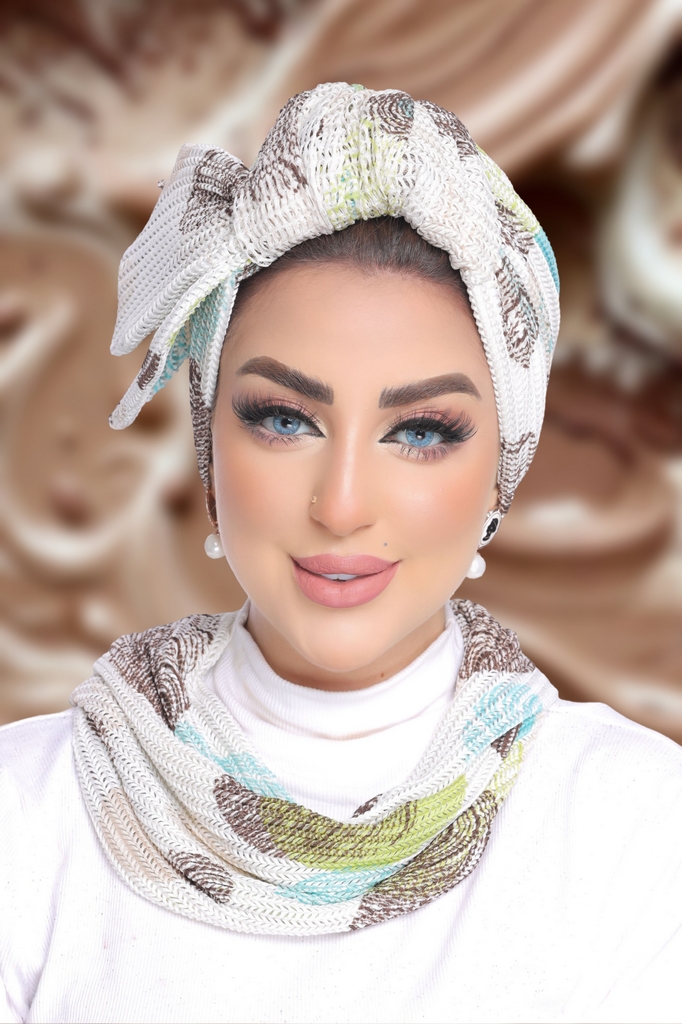 Turban  & Scarf Multi way Bow wire kink - Smile Turbans - 1815