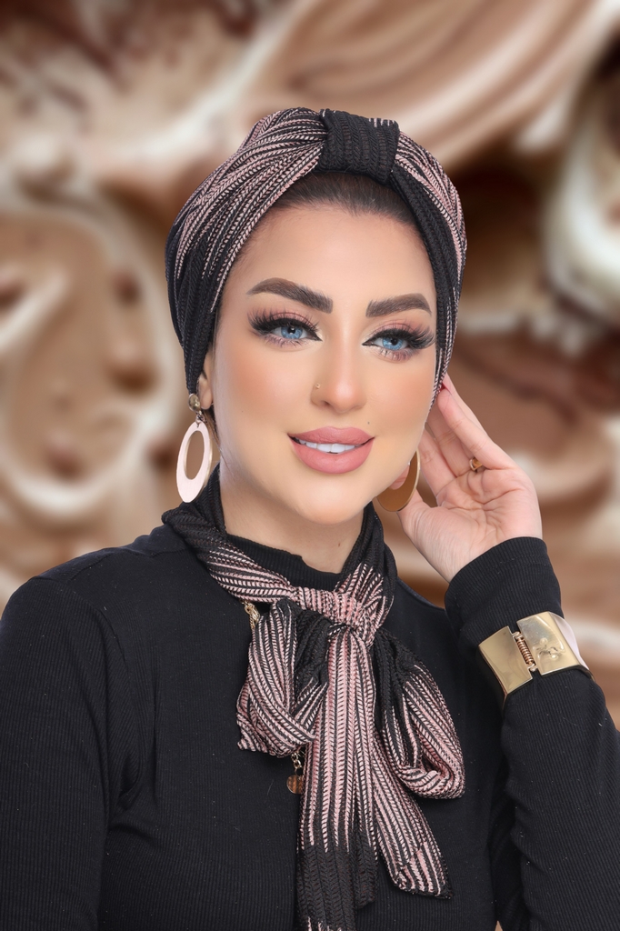 Turban  & Scarf Multi-way two pieces kink - Smile Turbans - 1819