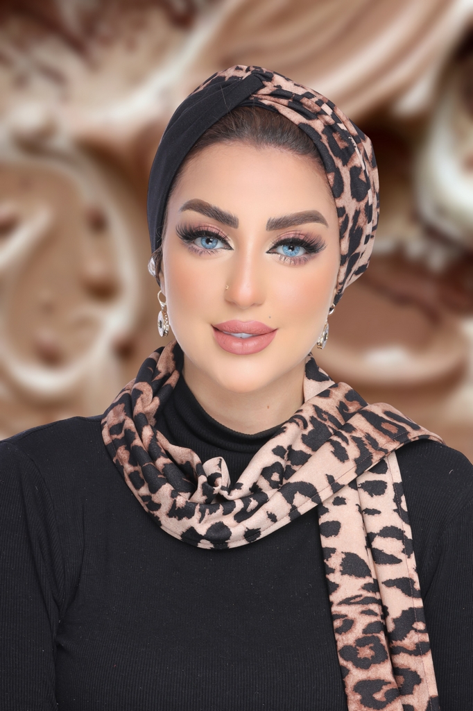 Turban  & Scarf Crocs one piece crepe material - Smile Turbans - 1839