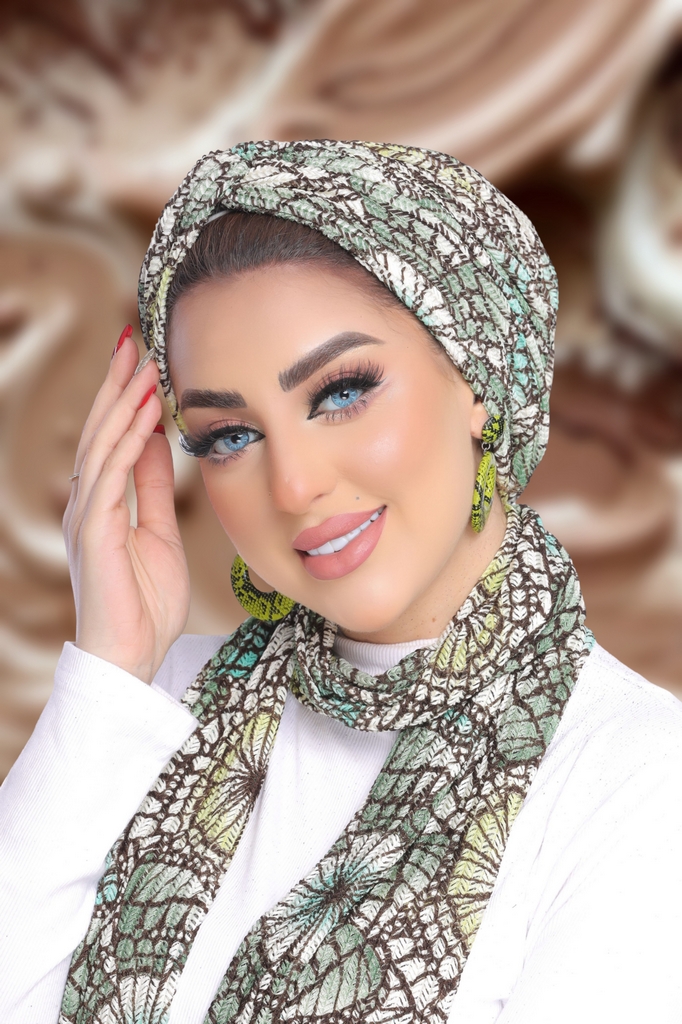 Turban  & Scarf Crocs one piece kink - Smile Turbans - 1843