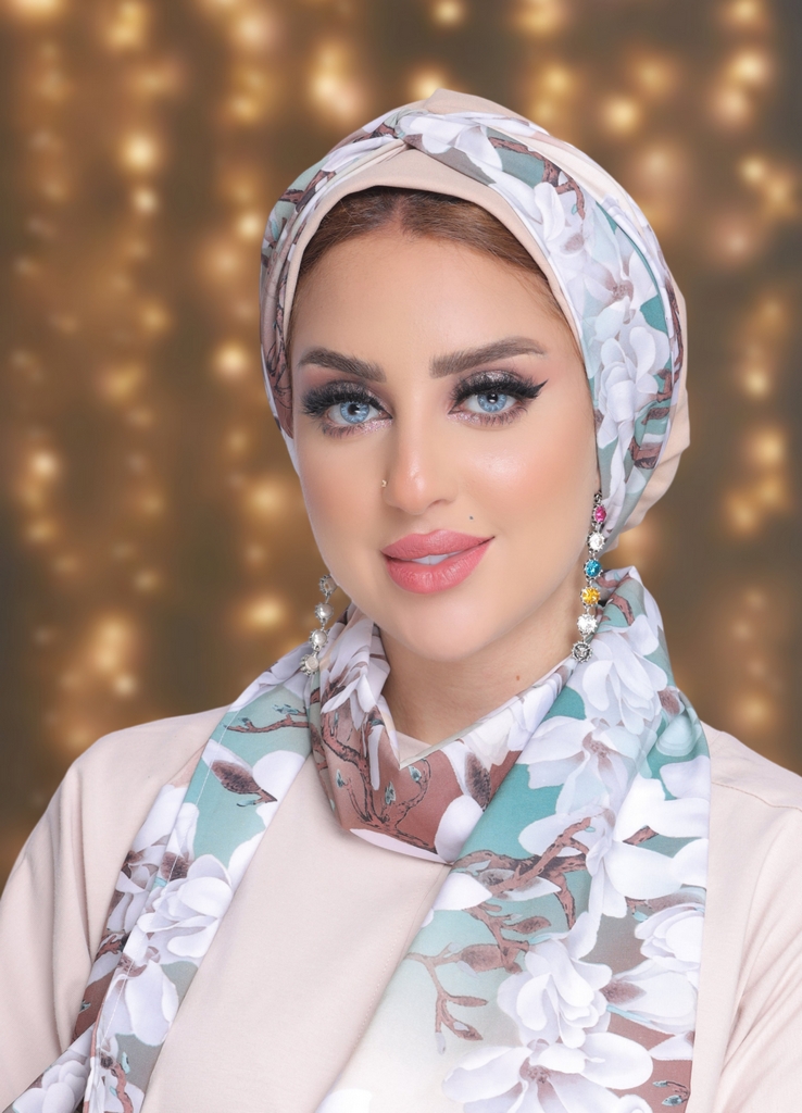 Turban  & Scarf Crocs crepe material - Smile Turbans - 2005