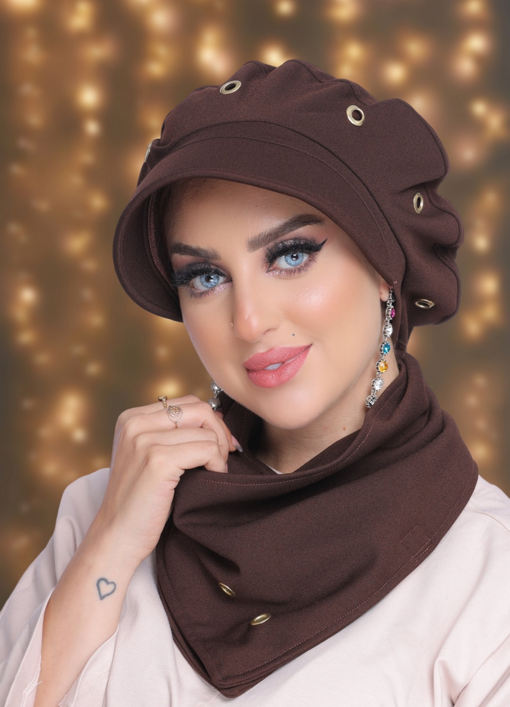 Beret & Scarf Cap crepe material - Smile Turbans - 2012