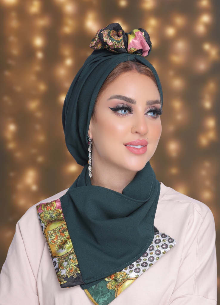 Turban  & Scarf flower crepe material - Smile Turbans - 2023