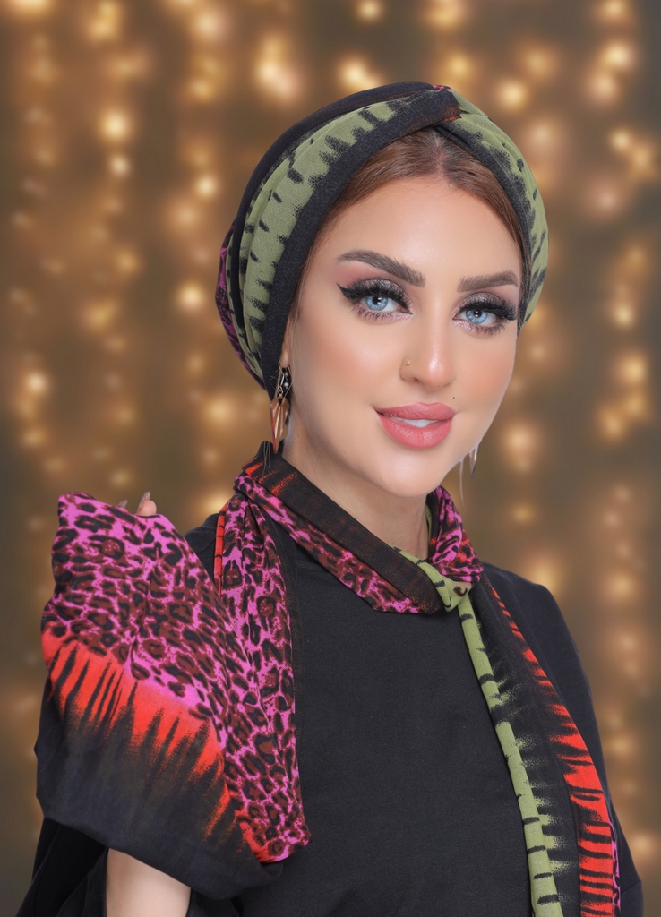 Turban  & Scarf Crocs tulle - Smile Turbans - 2051