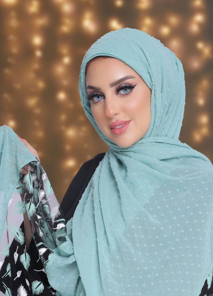 Hijab Ready-made hijab without pins bubble chiffon - Smile Turbans - 2056