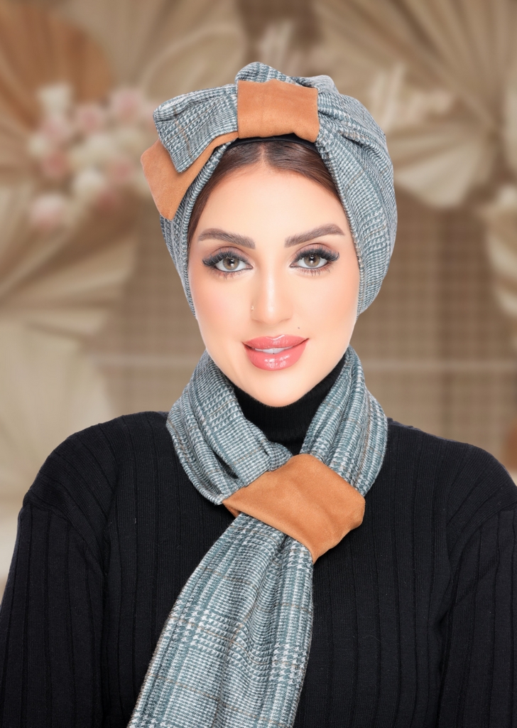 Turban  & Scarf Half a bow wool - Smile Turbans - 2100