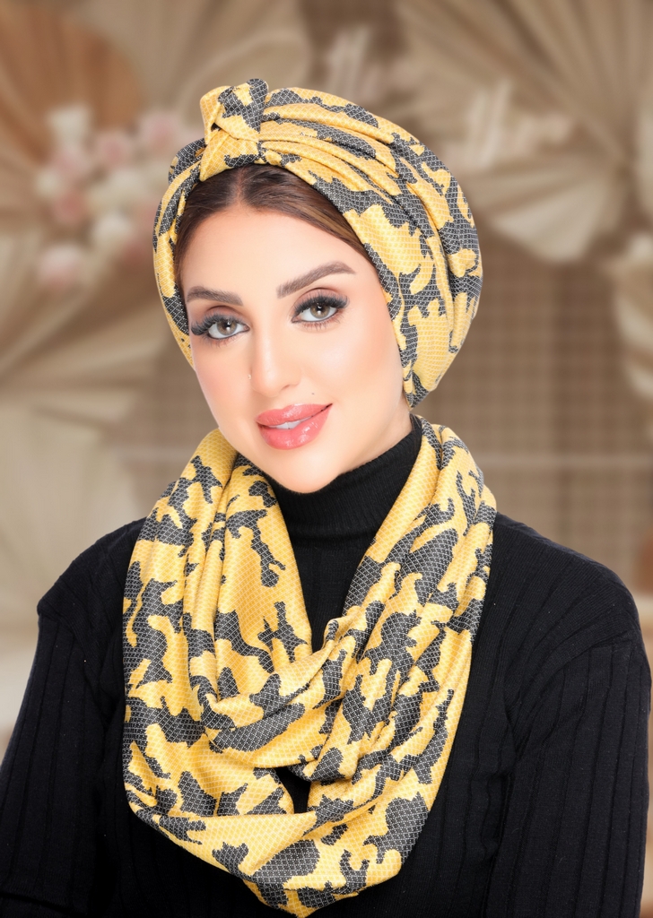 Turban  & Scarf closed scarf wool - Smile Turbans - 2107