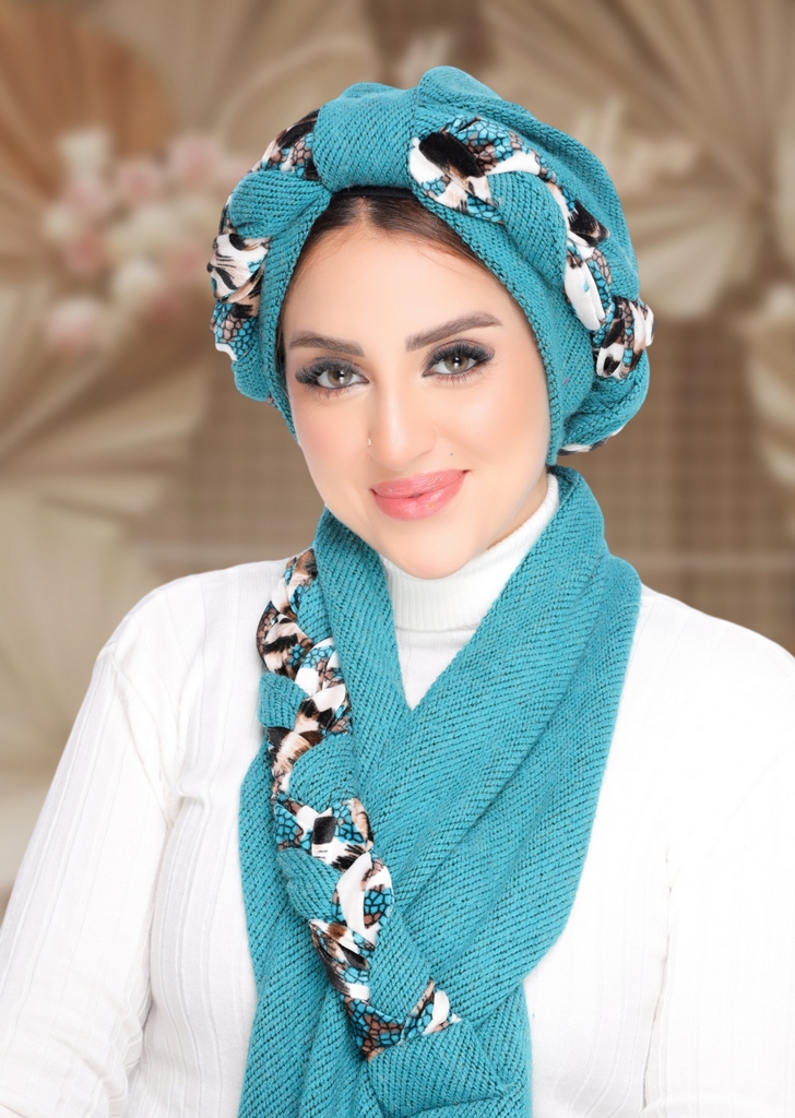Turban  & Scarf plexus wool - Smile Turbans - 2142