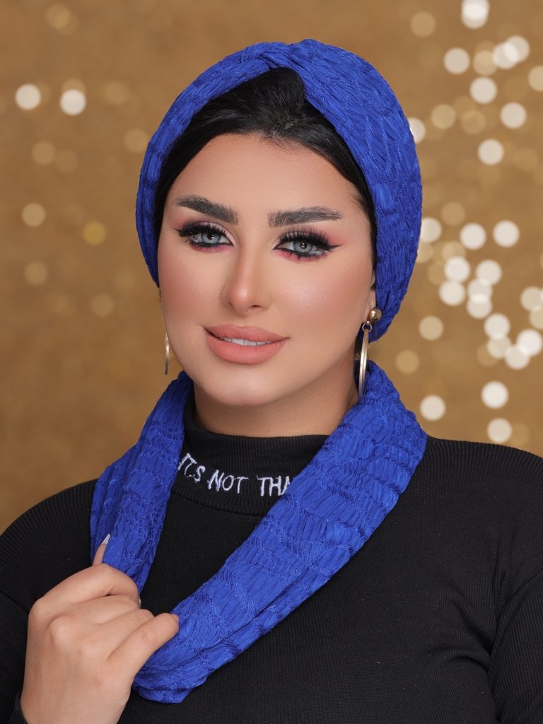 Turban  & Scarf collar koresha - Smile Turbans - 2173