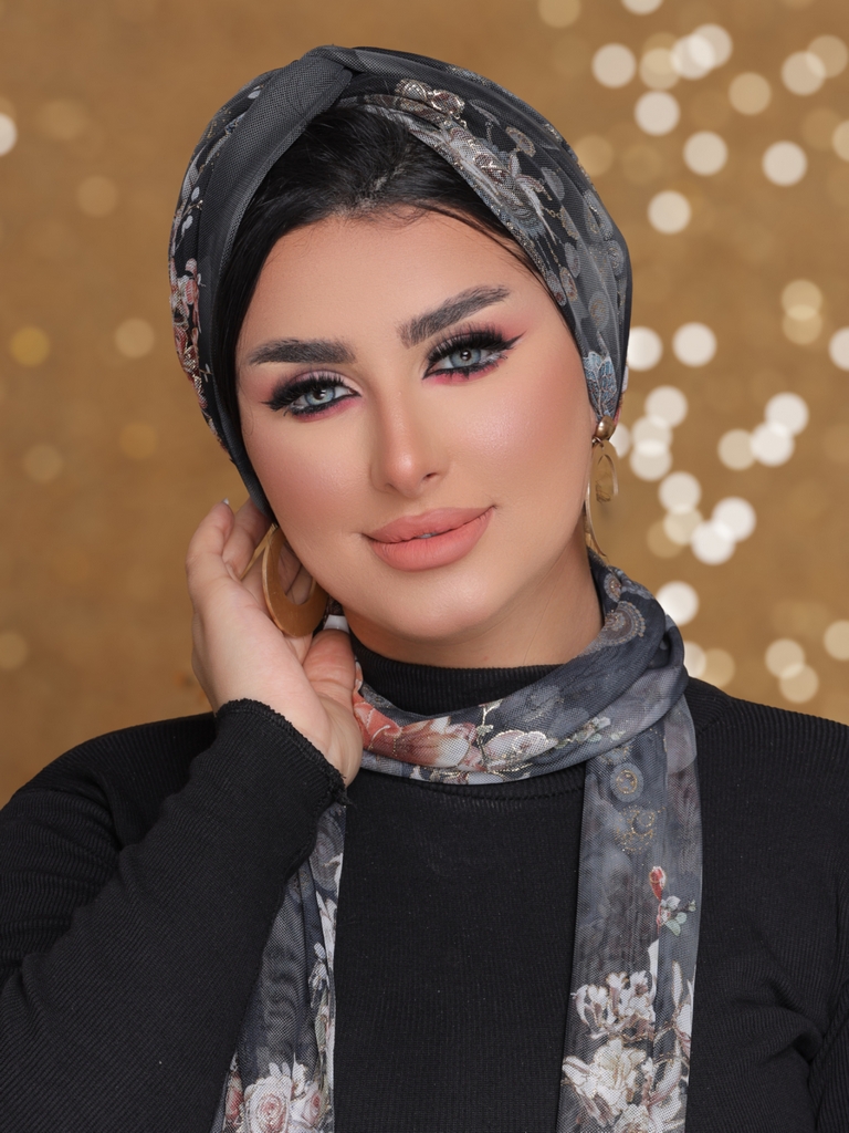 Turban  & Scarf Crocs tulle - Smile Turbans - 2177