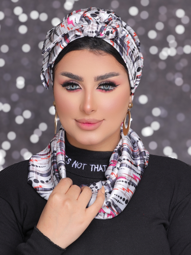 Turban  & Scarf cupcake satin - Smile Turbans - 2192