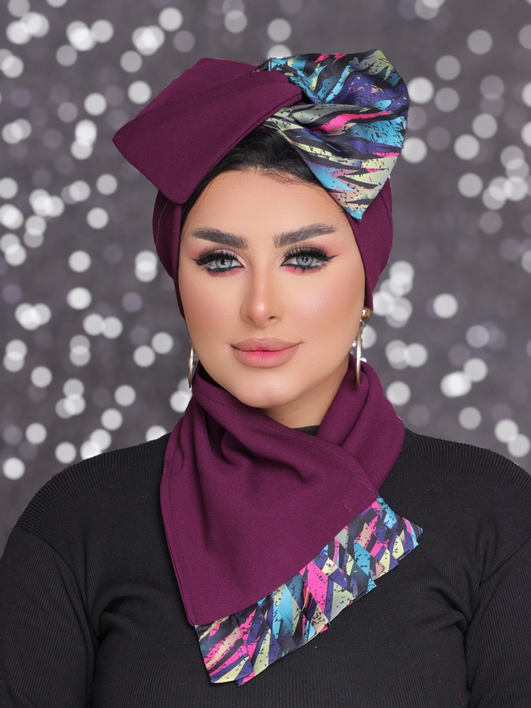 Turban  & Scarf wire crepe material - Smile Turbans - 2193