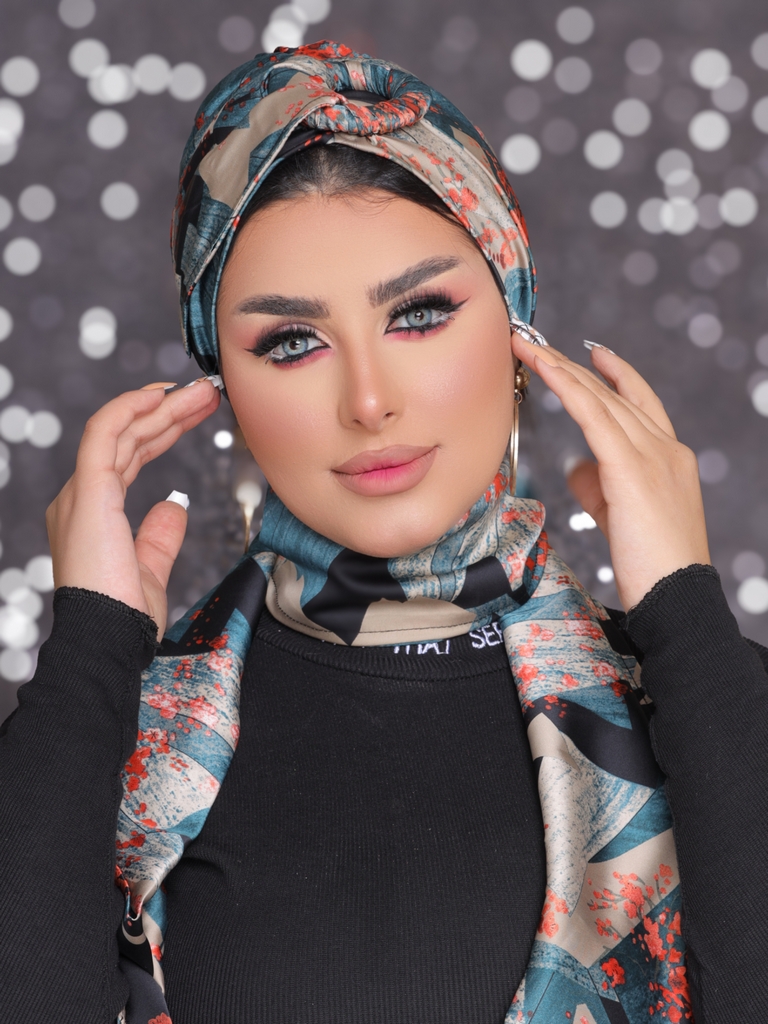 Turban  & Scarf Half a bow satin - Smile Turbans - 2200