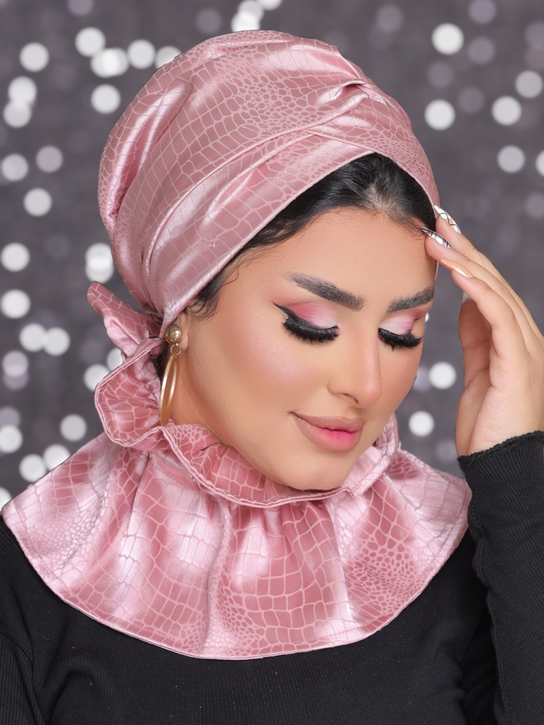 Turban  & Scarf  bow satin - Smile Turbans - 2205