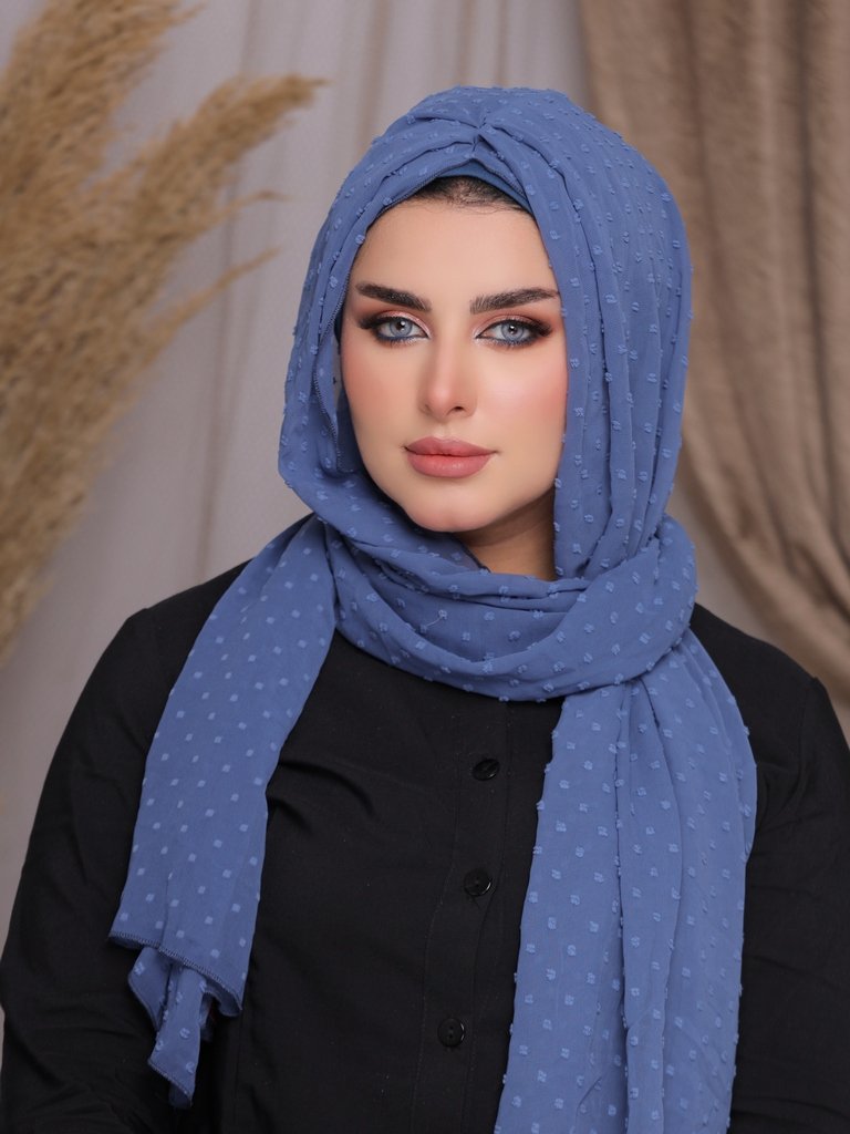 Hijab Ready-made hijab without pins bubble chiffon - Smile Turbans - 2218