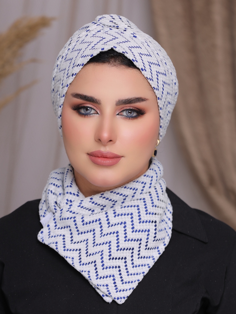 Turban  & Scarf two piece kink - Smile Turbans - 2279