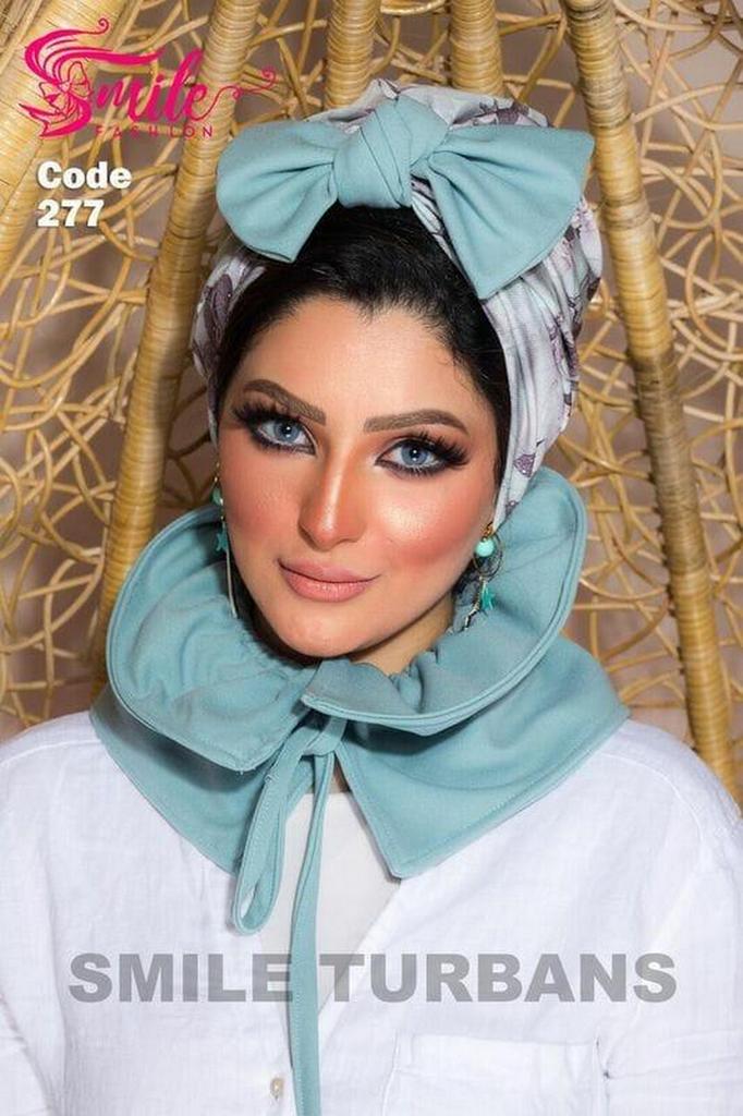 Turban  & Scarf Tied bow Soft  material - Smile Turbans - 277