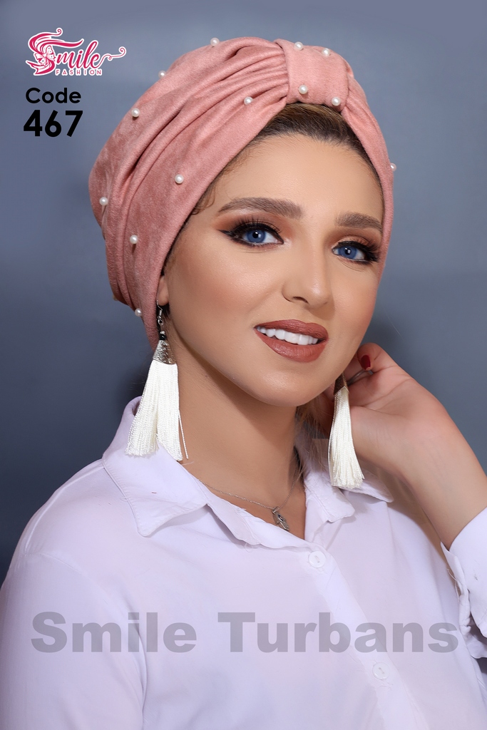 Turban pearls suede - Smile Turbans - 467