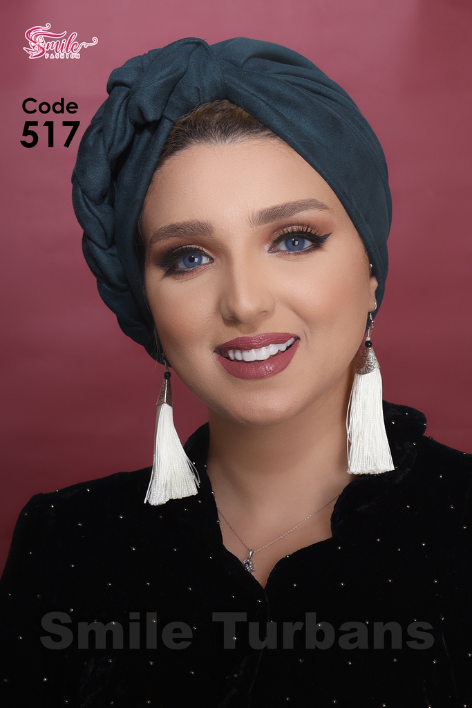 Turban braid one side suede - Smile Turbans - 517