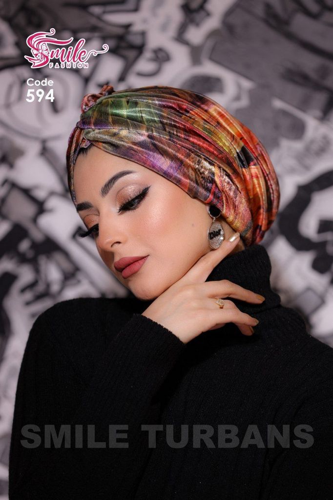 Turban one piece satin - Smile Turbans - 594