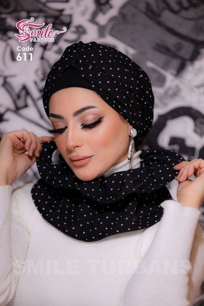 Turban  & Scarf Crocs one piece crepe material - Smile Turbans - 611