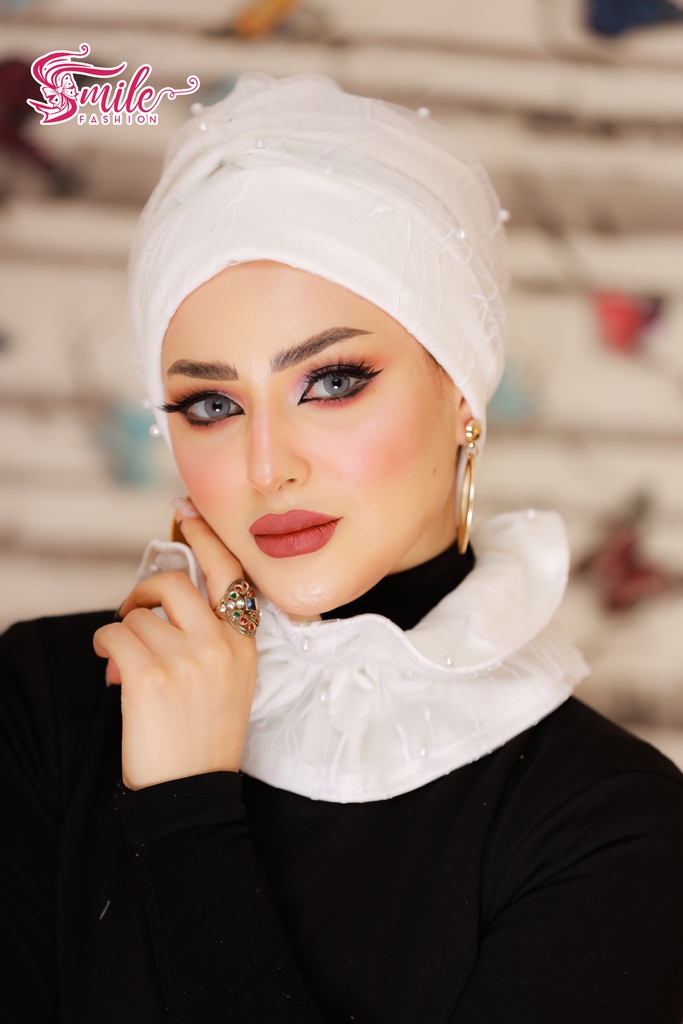 Turban  & Scarf pearls Tulle - Smile Turbans - 643