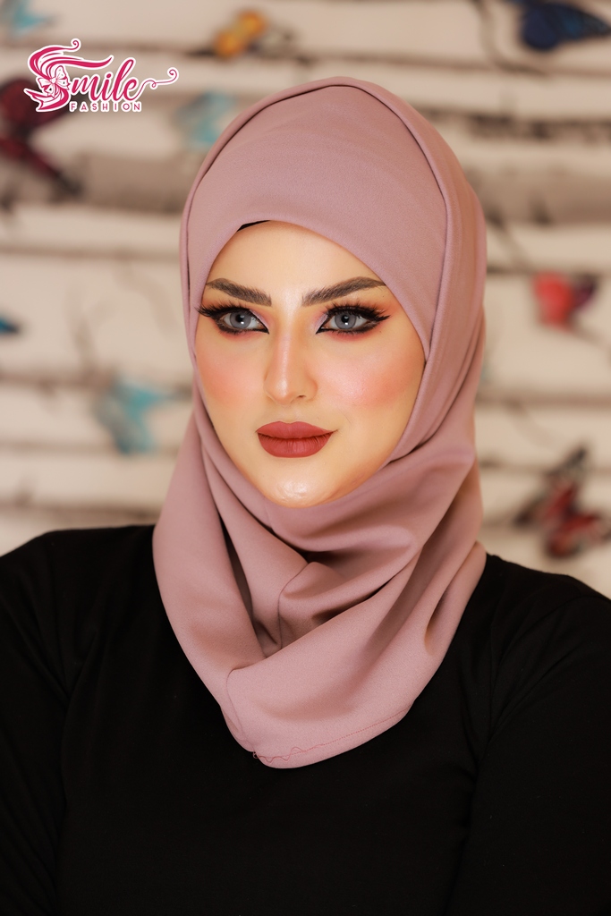 Hijab Ready-made hijab without pins crepe material - Smile Turbans - 654