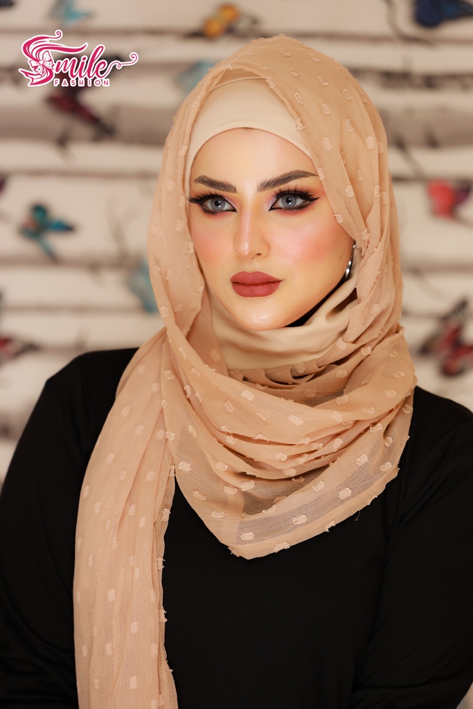 Hijab Ready-made hijab without pins Bubble chiffon
 - Smile Turbans - 663