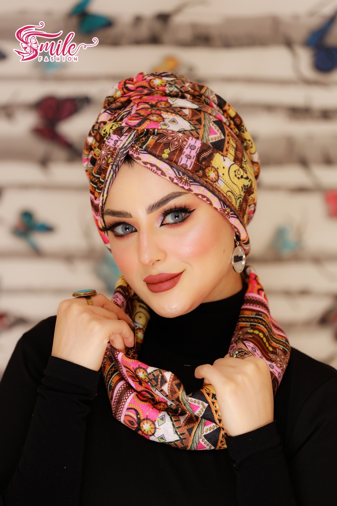 Turban  & Scarf Crocs one piece touch  material - Smile Turbans - 665