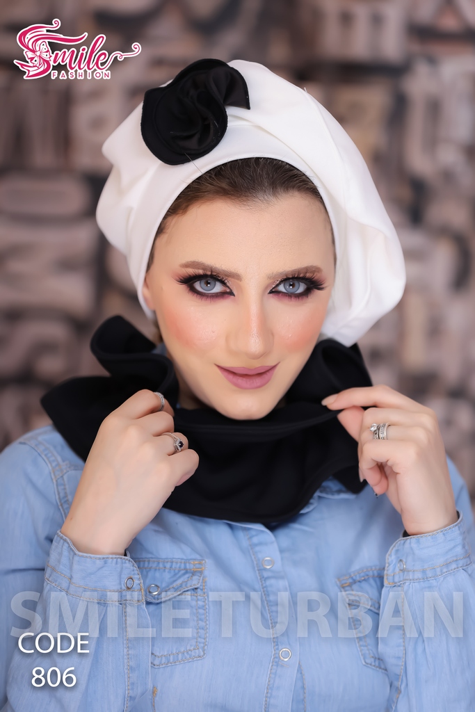 Beret & Scarf Borde beret crepe - Smile Turbans - 806