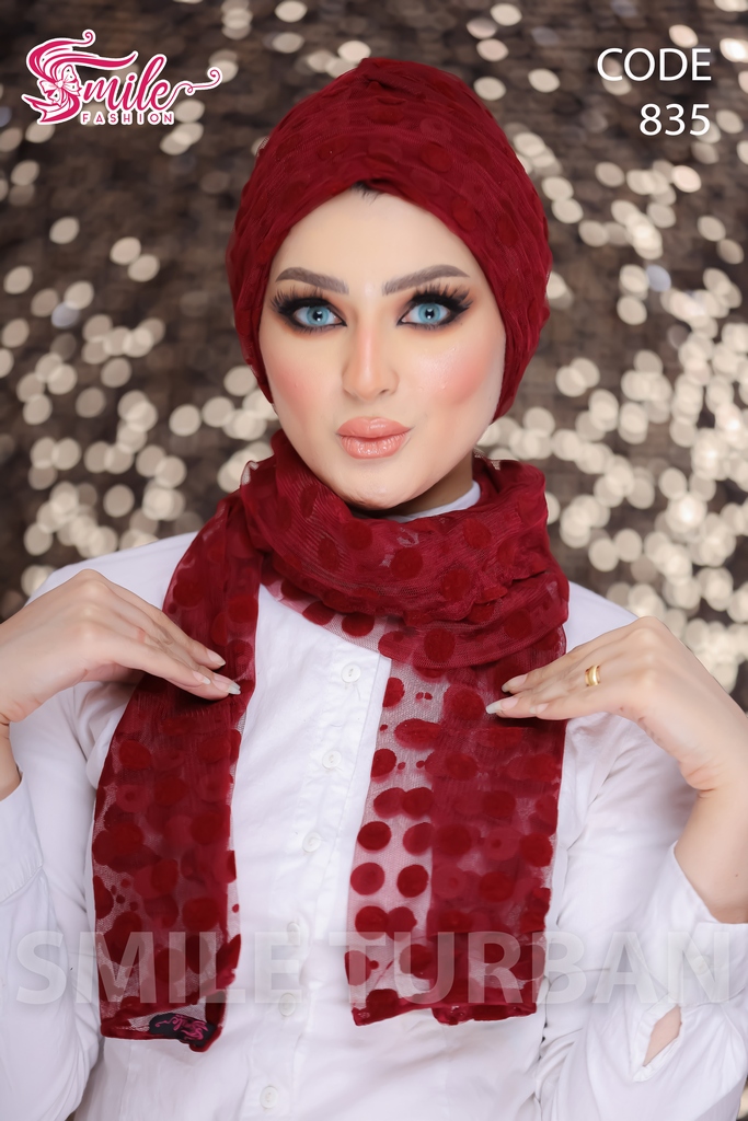 Turban  & Scarf two piece Tulle - Smile Turbans - 835
