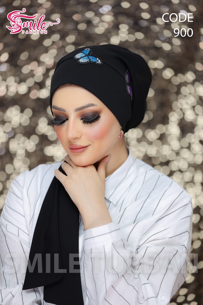 Turban Multiple ways to attach it to the mattress crepe - Smile Turbans - 900