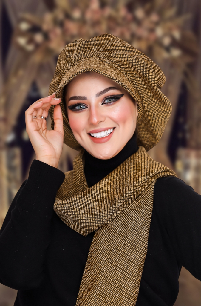 Beret & Scarf Beret wool - Smile Turbans - 944